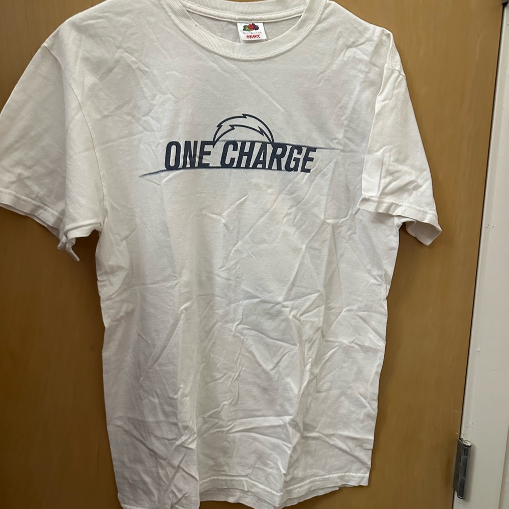 Fruit of the Loom White 'One Charge' T-Shirt
